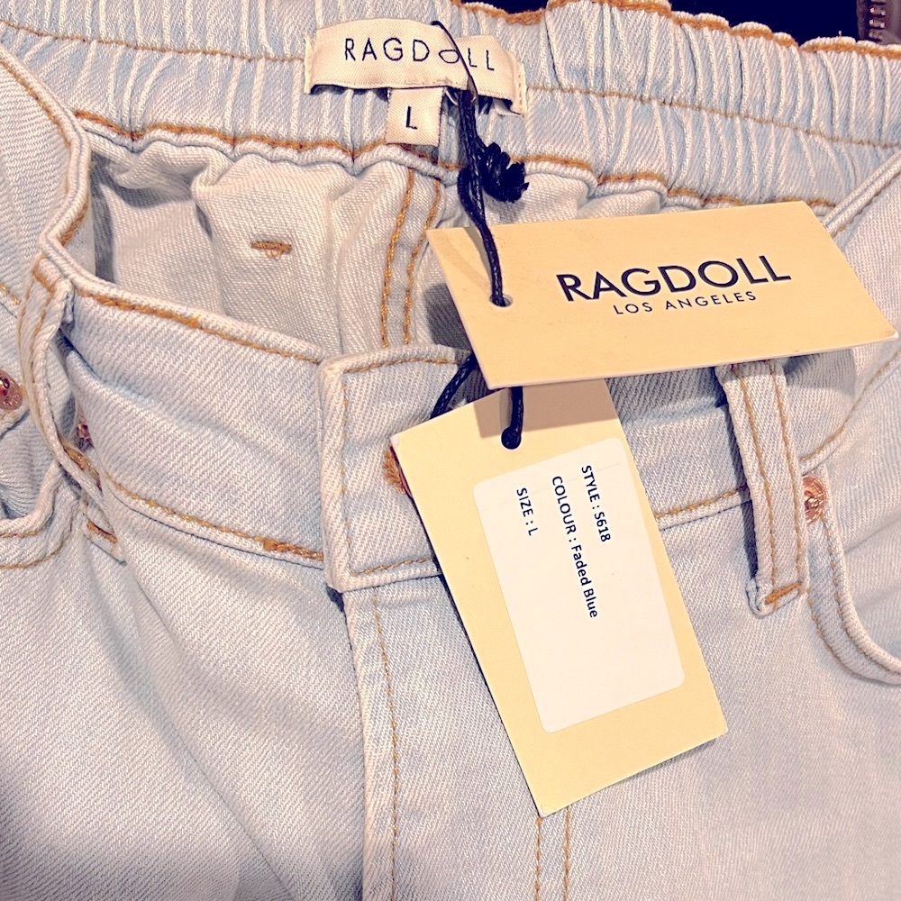 RAG DOLL LA WIDE LEG JEANS‎ SIZE LARGE - Picture 8 of 8